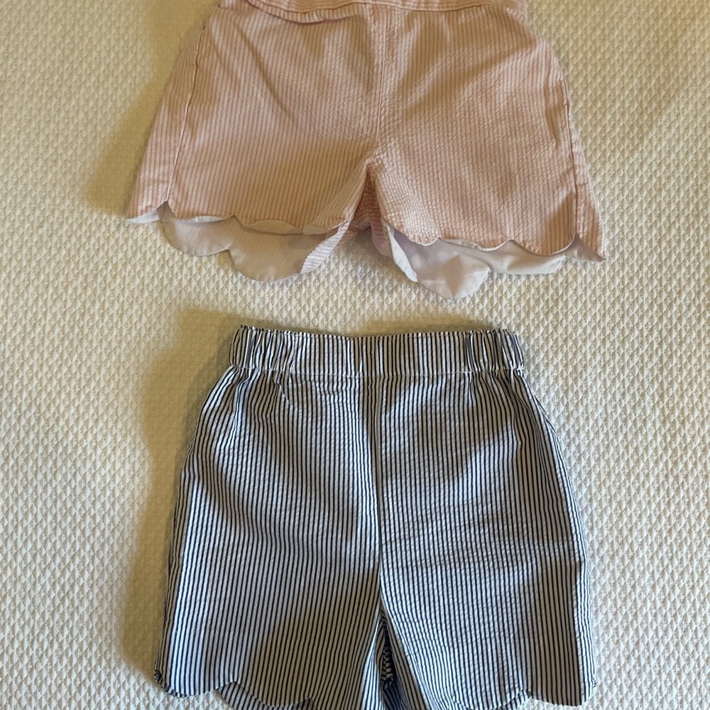 bella bliss Pink and Blue Striped Kids Shorts